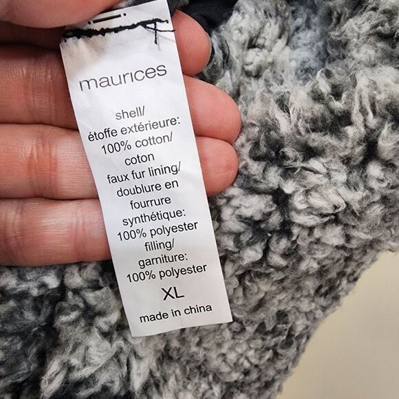 Maurices reversible full zip sherpa Buffalo check plaid vest womans size extra l - Picture 9 of 10